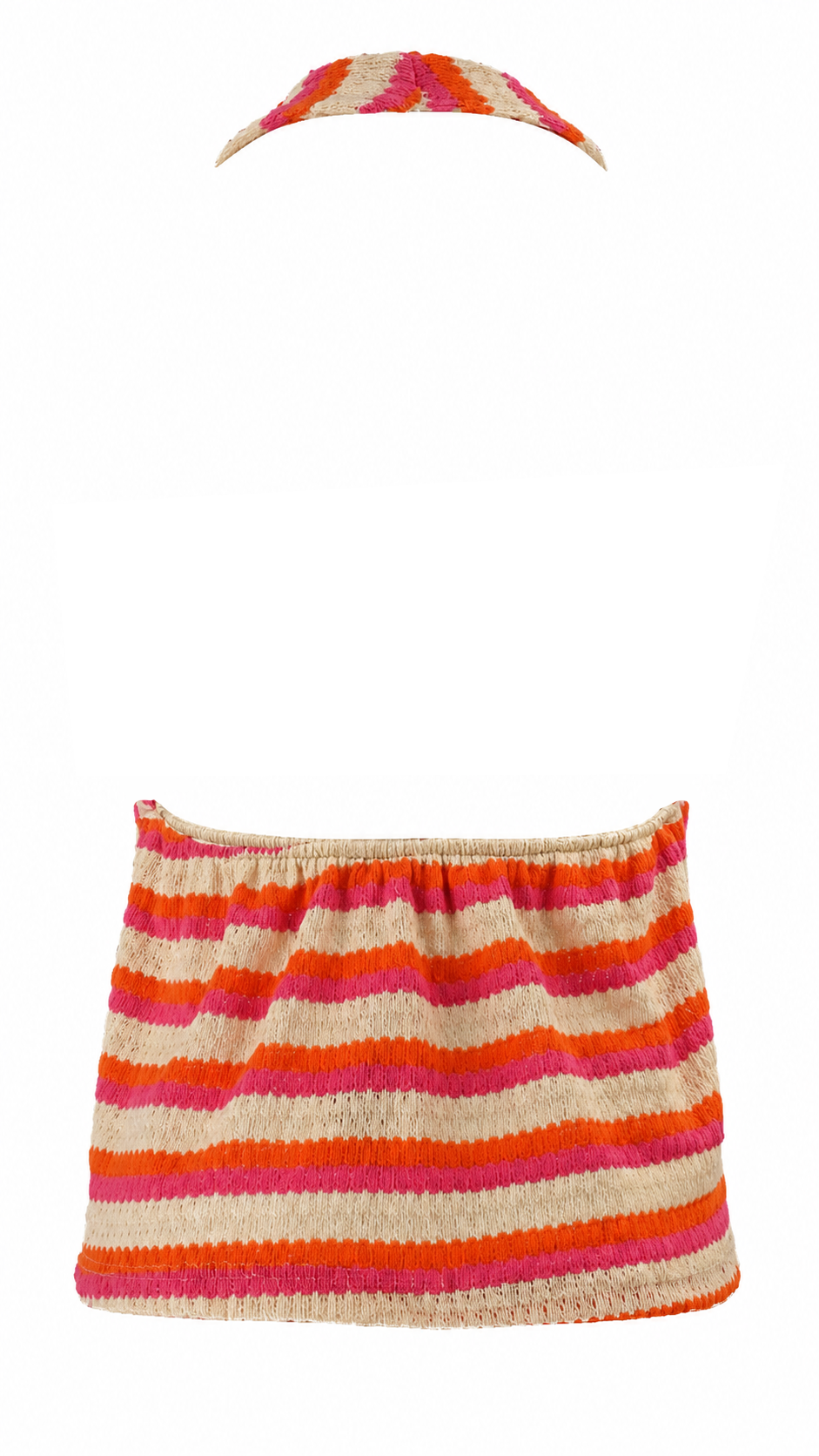 Strapless short dress with tiered skirt