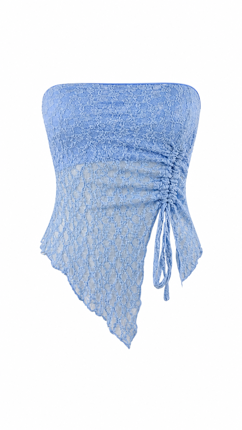 Strapless short dress with tiered skirt