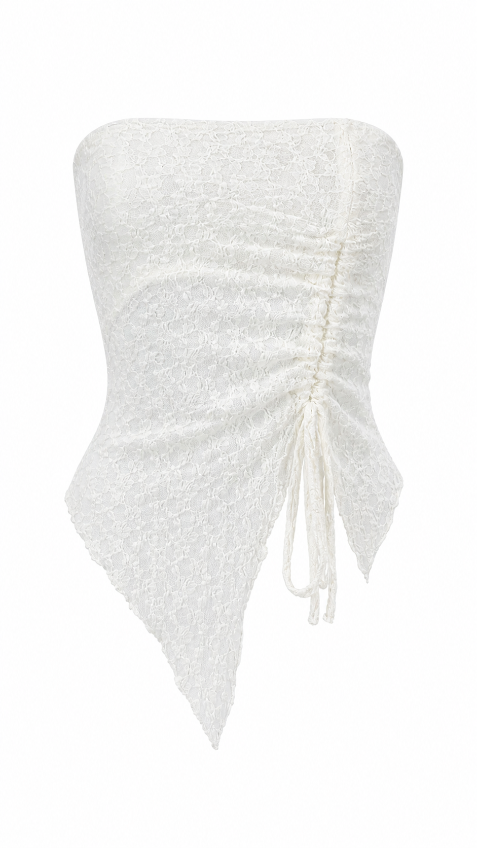 Strapless short dress with tiered skirt