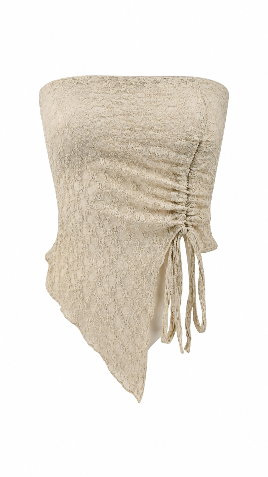 Strapless short dress with tiered skirt