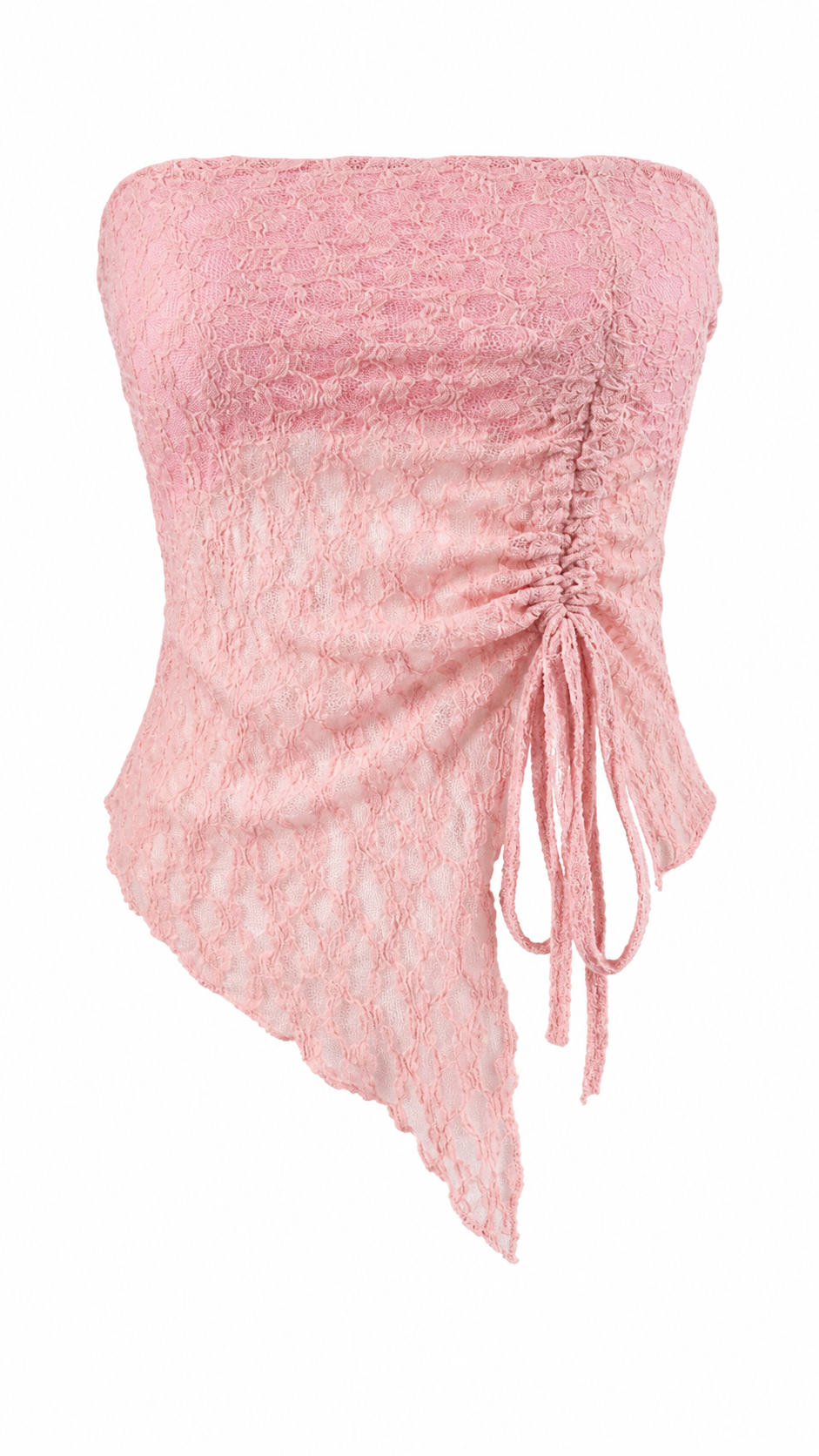 Strapless short dress with tiered skirt