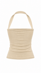 Crop top con retro collo