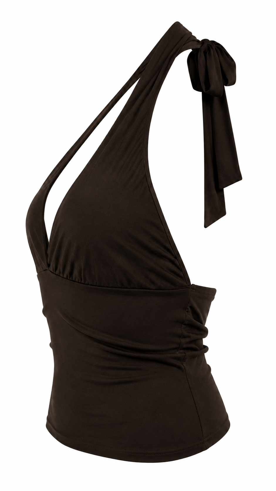 Top halter con scollo V profondo