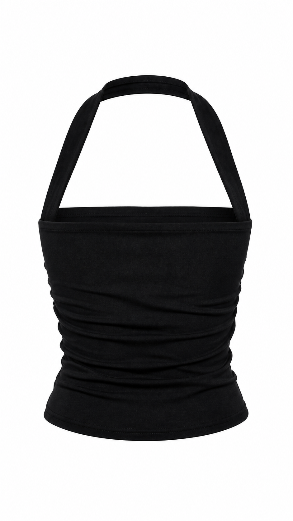 Crop top con retro collo