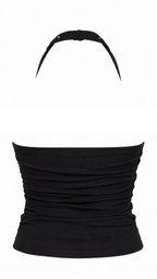 Top halter con borchie