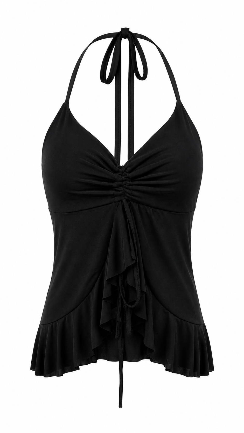 Strapless short dress with tiered skirt