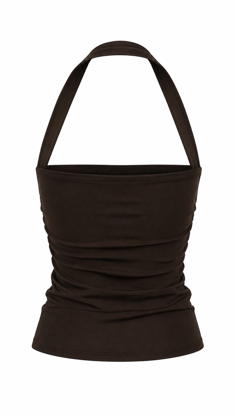 Crop top con retro collo