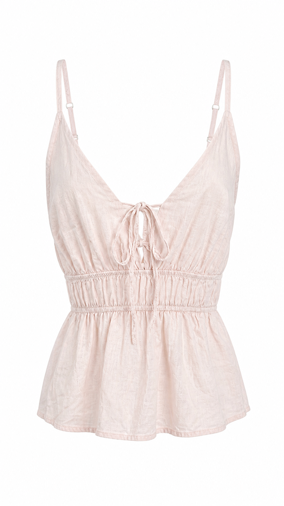 Top con scollo a V e fiocchi frontali