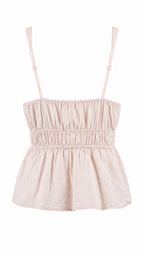 Top con scollo a V e fiocchi frontali