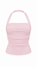 Strapless short dress with tiered skirt