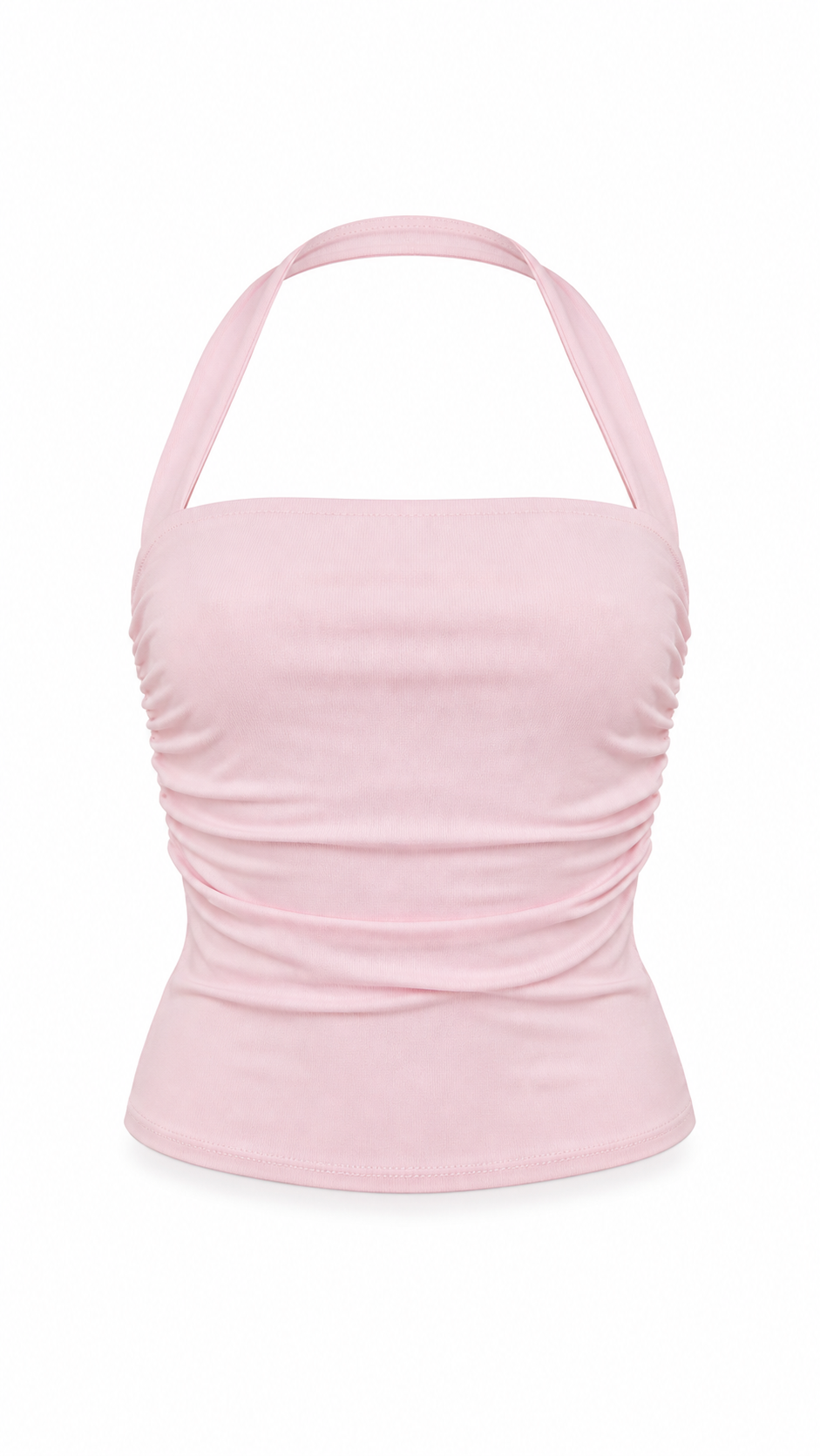 Crop top con retro collo