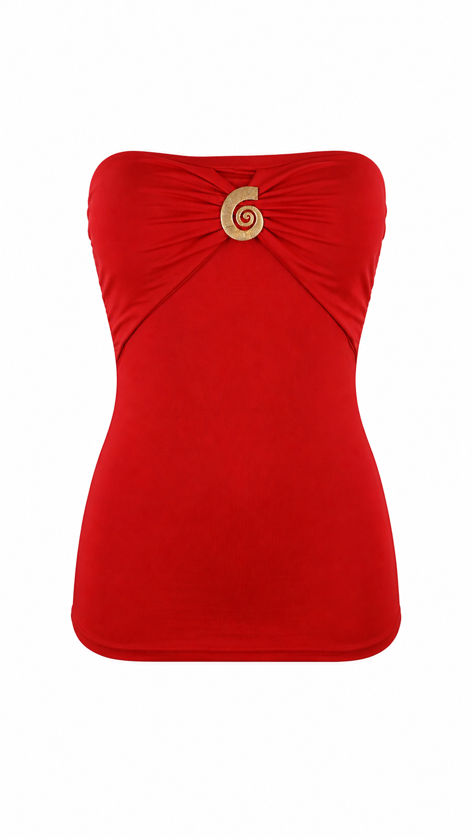 Strapless short dress with tiered skirt