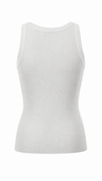 Top senza maniche con strass