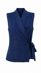 Gilet a portafoglio con texture fiammata