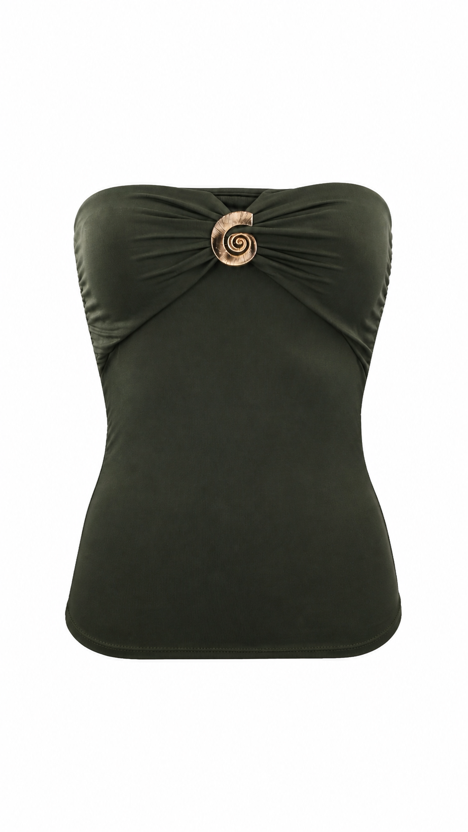 Strapless short dress with tiered skirt