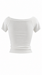 T-shirt con scollo a barca