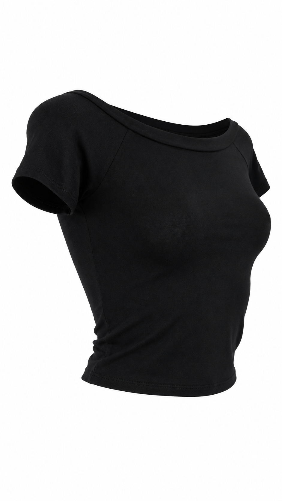 T-shirt con scollo a barca
