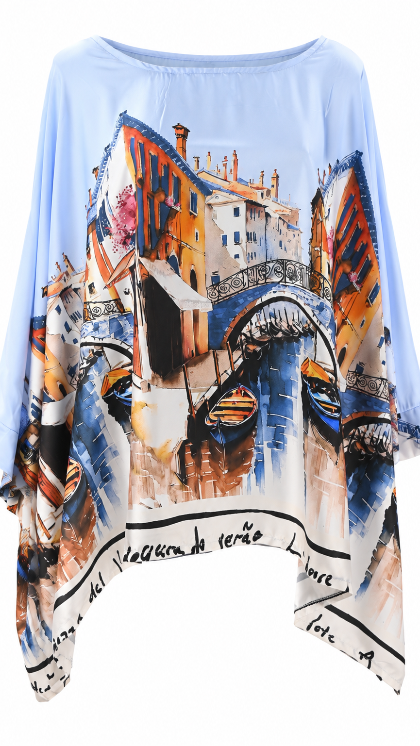 Casacca modello poncho stile veneziano