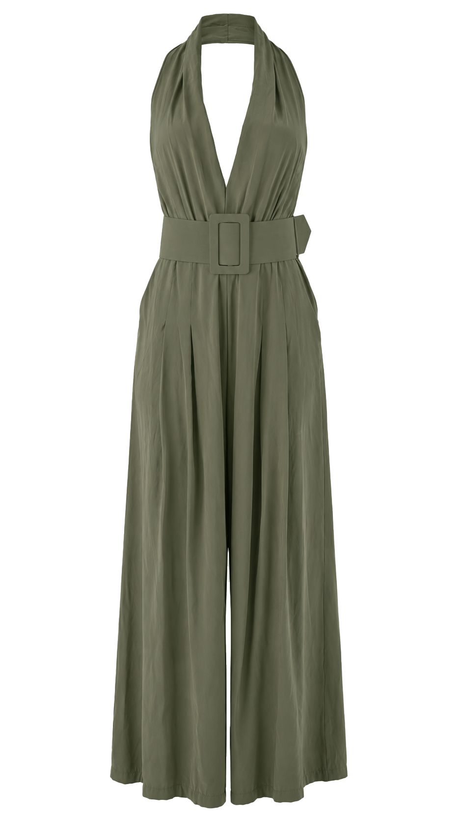 Tuta intera lunga con scollo halter