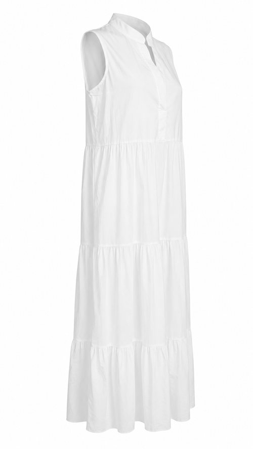 Strapless short dress with tiered skirt