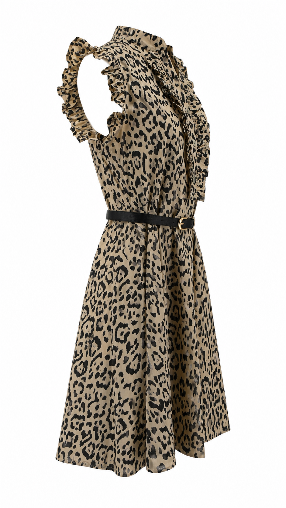 Abito corto leopardato