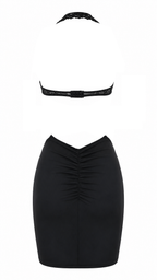 Abito mini aderente con pizzo