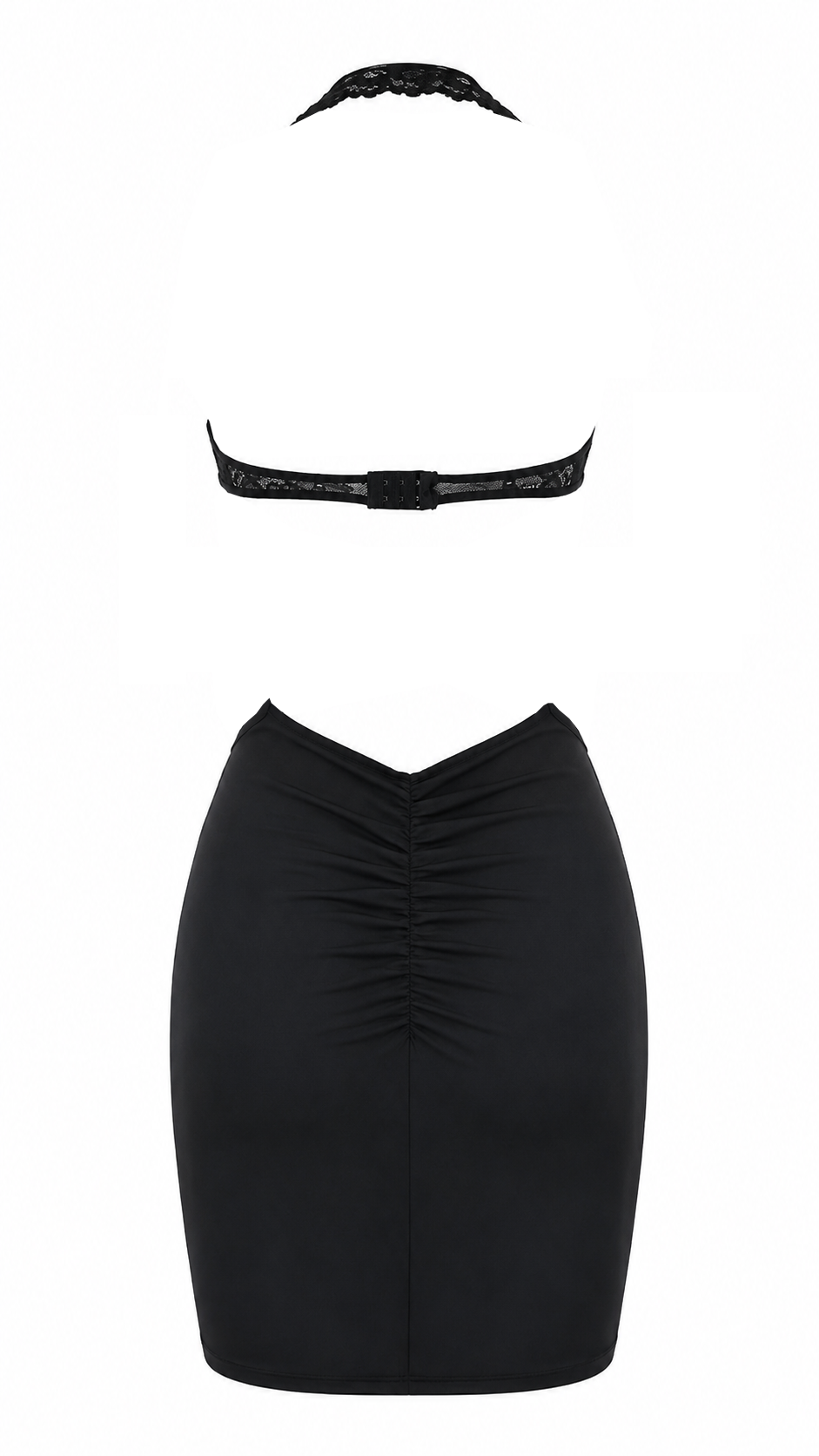 Abito mini aderente con pizzo