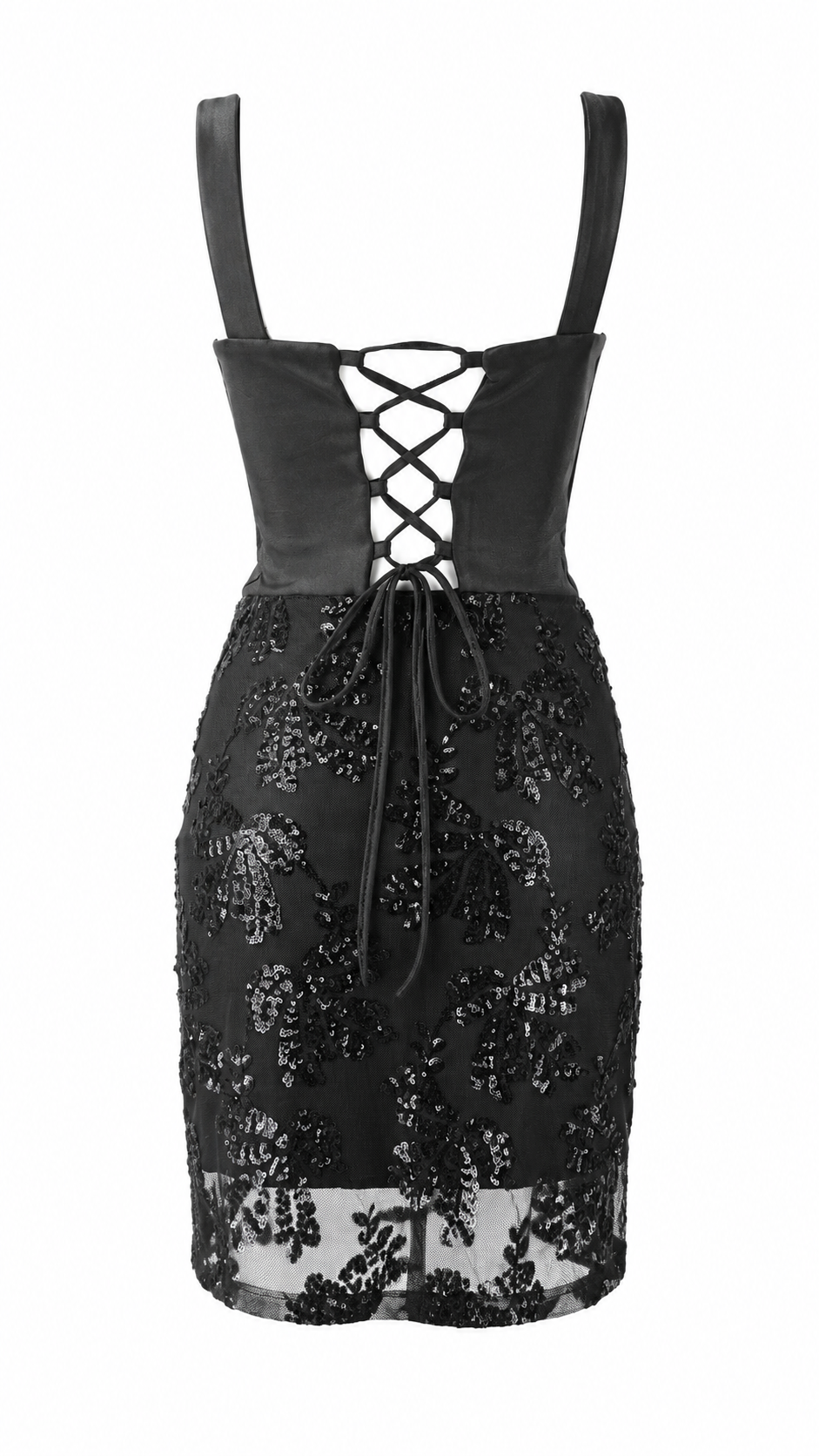 Abito mini effetto corpetto con gonna in tulle