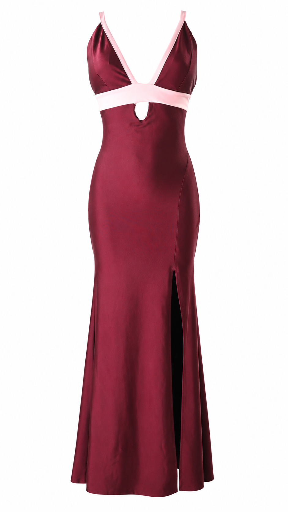 Vestido largo efecto satinado