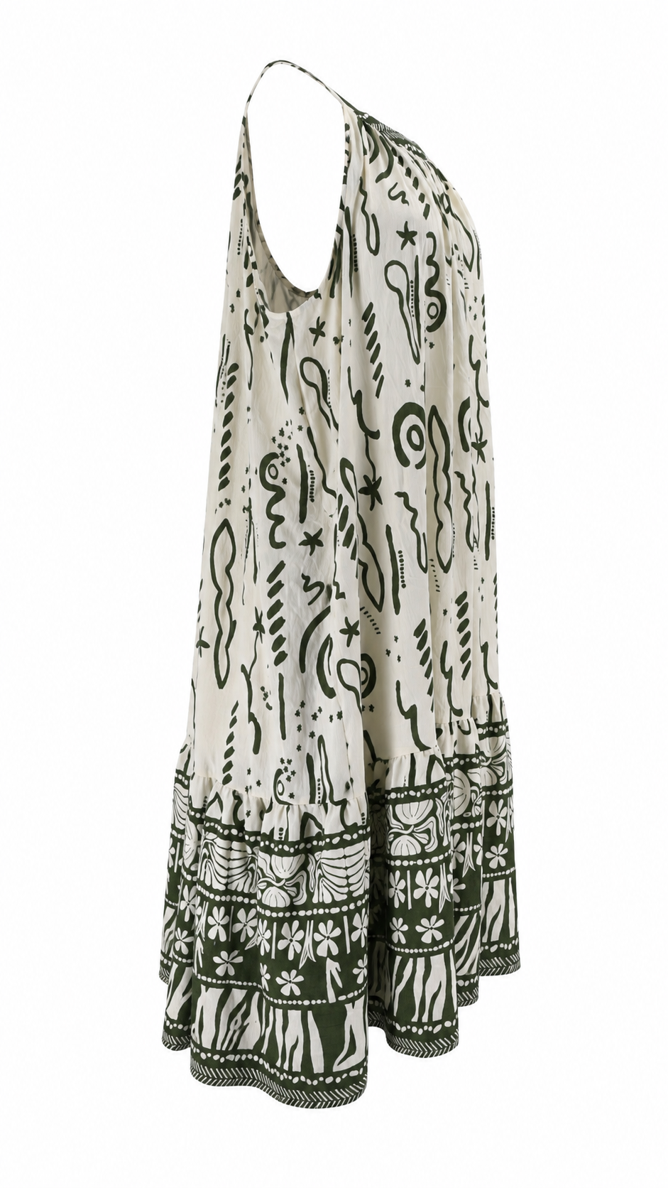 Strapless short dress with tiered skirt