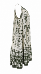 Strapless short dress with tiered skirt