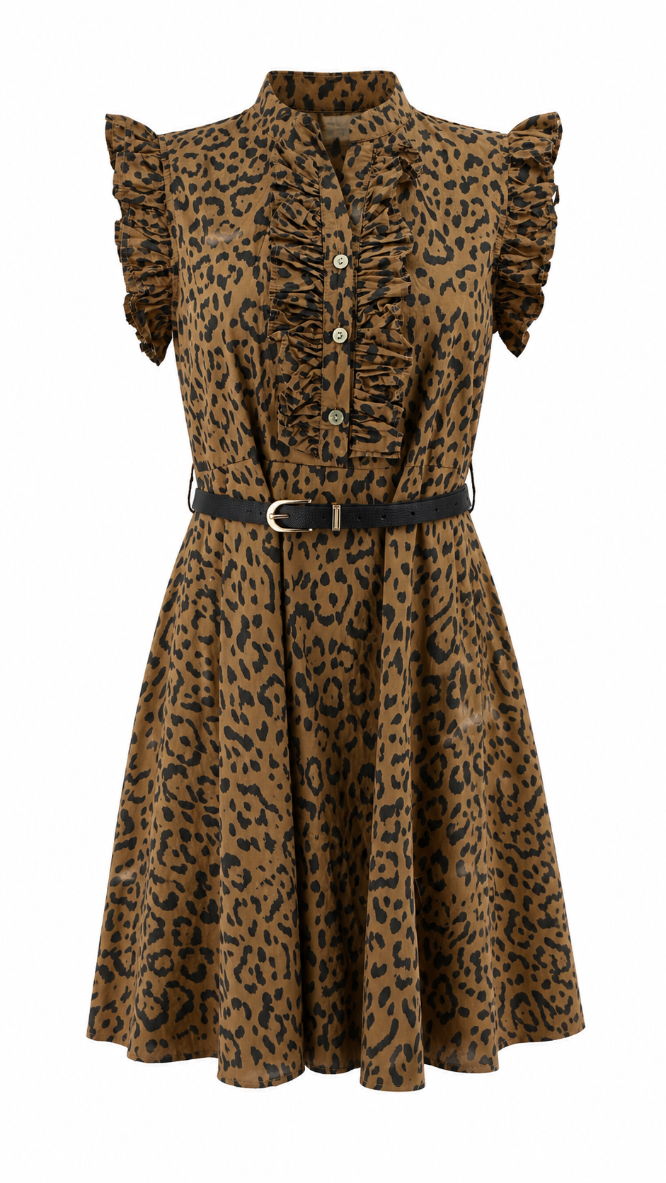Vestido corto de leopardo