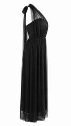 Abito lungo effetto tulle con scollo halter