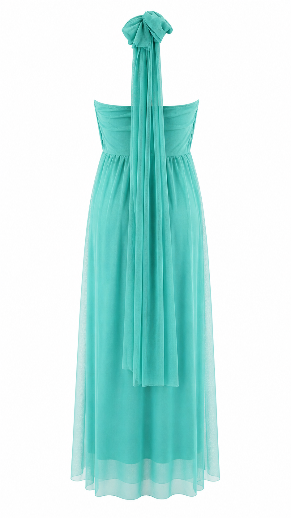 Abito lungo effetto tulle con scollo halter