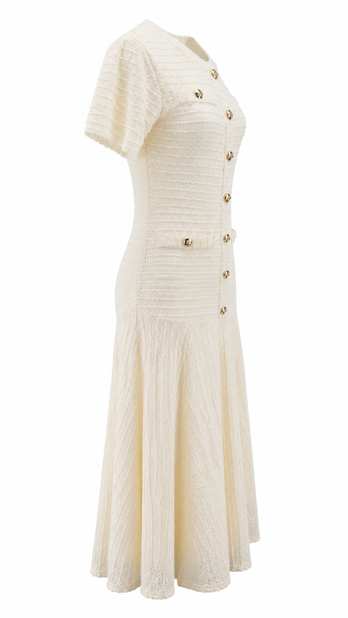 Strapless short dress with tiered skirt